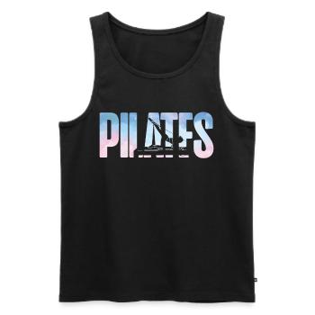 Pilates Instructor Teacher Pilates - Männer Premium Bio Tank Top - Schwarz - Vorne - AI Model Male 178 light (178cm)