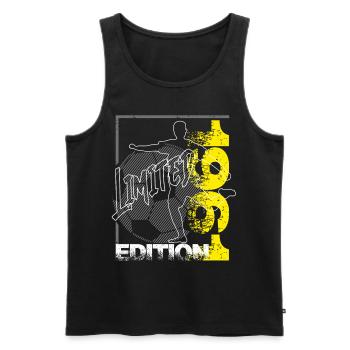 Limited Edition 1961 Limited Edition Fußball - Männer Premium Bio Tank Top - Schwarz - Vorne - Michal (187cm)