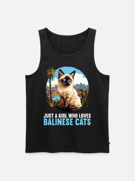 Balinese Cat Balinesenkatze - Men's Premium Organic Tank Top - black