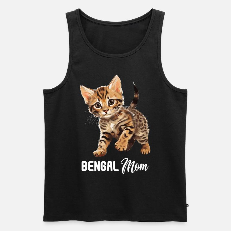 Bengal Cat Bengalkatze - Männer Premium Bio Tank Top - Schwarz