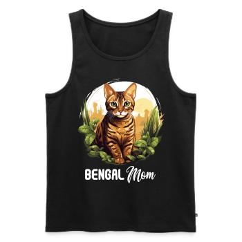 Bengal Cat Bengalkatze - Männer Premium Bio Tank Top - Schwarz - Vorne - AI Model Male 178 light (178cm)