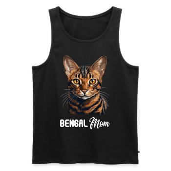 Bengal Cat Bengalkatze - Männer Premium Bio Tank Top - Schwarz - Vorne - AI Model Male 178 light (178cm)