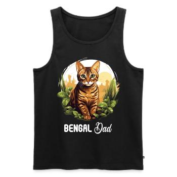 Bengal Cat Bengalkatze - Männer Premium Bio Tank Top - Schwarz - Vorne - AI Model Male 178 light (178cm)