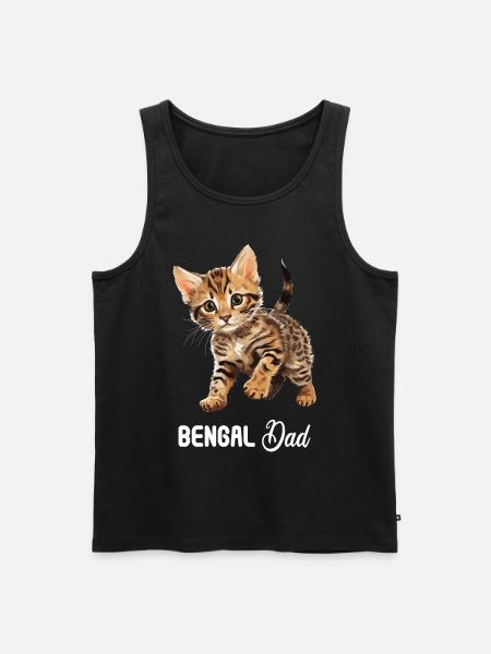 Bengal Cat Bengalkatze - Men's Premium Organic Tank Top - black