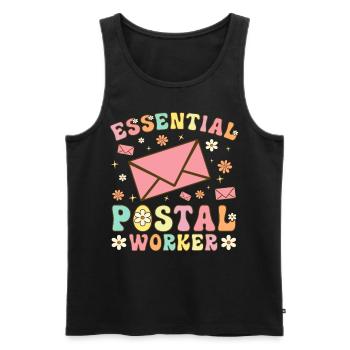 Essential Postal Employee Postal Service Postbo - Men's Premium Organic Tank Top - black - Front - AI Model Male 178 light (178cm)