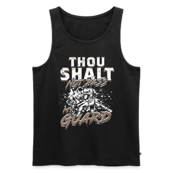 Sambo Thou Shalt Not Pass My Guard - Männer Premium Bio Tank Top - Schwarz - Vorne - Michal (187cm)