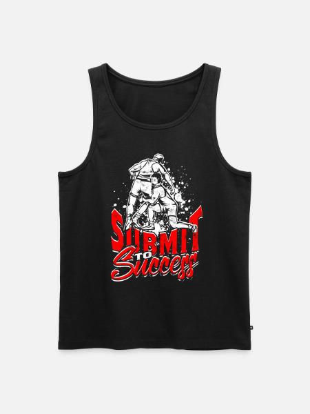 Sambo Submit To Success - Männer Premium Bio Tank Top - Schwarz