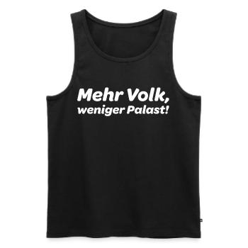 Mehr Volk weniger Palast Ziviler Ungehorsam Demon - Männer Premium Bio Tank Top - Schwarz - Vorne - AI Model Male 178 light (178cm)