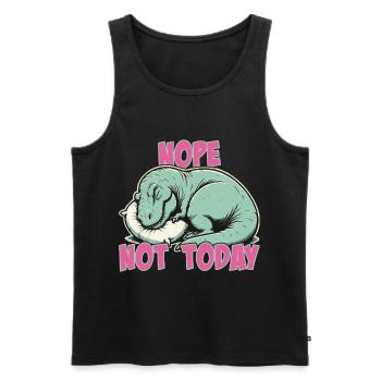 Nein, nicht heute, faules Nickerchen, schlafendes T-Rex-Mädchen - Männer Premium Bio Tank Top - Schwarz - Vorne - Michal (187cm)