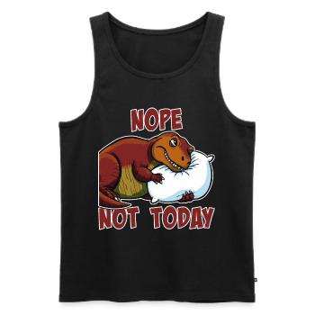 Nein, nicht heute, faules Nickerchen, schlafendes T-Rex-Mädchen - Männer Premium Bio Tank Top - Schwarz - Vorne - Michal (187cm)