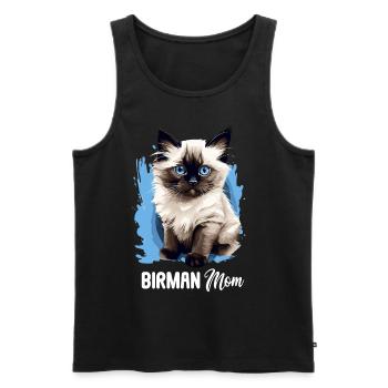 Birman Cat Birma Katze - Männer Premium Bio Tank Top - Schwarz - Vorne - Michal (187cm)
