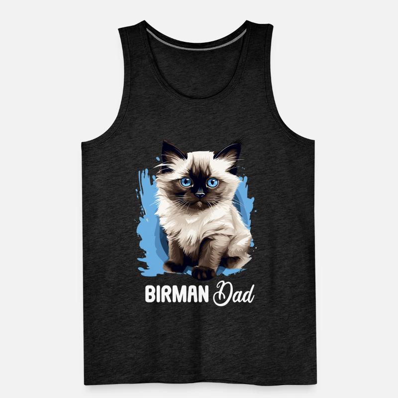 Birman Cat Birma Katze Männer Premium Bio Tank Top