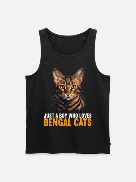 Bengal Cat Bengalkatze - Männer Premium Bio Tank Top - Schwarz