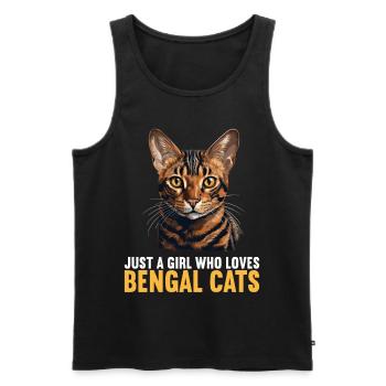 Bengal Cat Bengalkatze - Männer Premium Bio Tank Top - Schwarz - Vorne - AI Model Male 178 light (178cm)