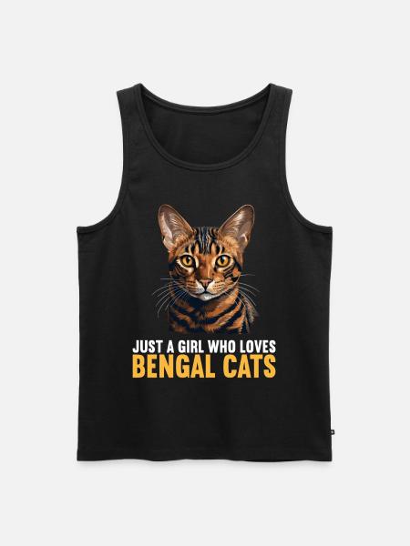 Bengal Cat Bengalkatze - Männer Premium Bio Tank Top - Schwarz