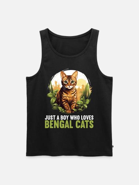 Bengal Cat Bengalkatze - Männer Premium Bio Tank Top - Schwarz