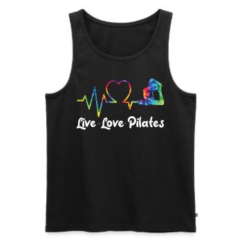 Instructeur de Pilates Enseignant - Débardeur bio Premium Homme - noir - Devant - Michal (187cm)