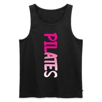 Pilates Instructor Teacher Pilates - Männer Premium Bio Tank Top - Schwarz - Vorne - AI Model Male 178 light (178cm)