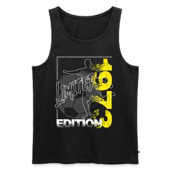 Limited Edition 1973 Limited Edition Fußball - Männer Premium Bio Tank Top - Schwarz - Vorne - Michal (187cm)