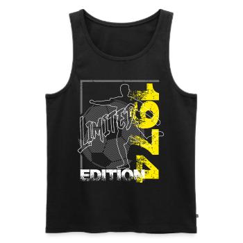 Édition limitée 1974 Édition limitée Football - Débardeur bio Premium Homme - noir - Devant - Michal (187cm)