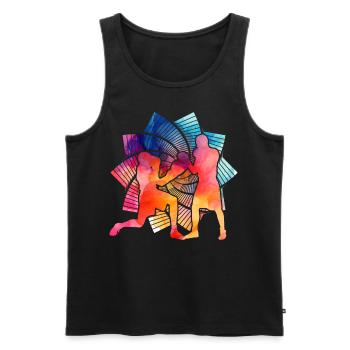 Boxing - Men's Premium Organic Tank Top - black - Front - AI Model Male 178 light (178cm)