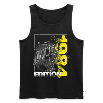 Limited Edition 1984 Limited Edition Fußball - Männer Premium Bio Tank Top - Schwarz - Vorne - Michal (187cm)