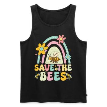 Save the Bees Beekeeper Beekeeping - Men's Premium Organic Tank Top - black - Front - AI Model Male 178 light (178cm)