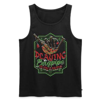 Bagpipes Bagpiper Bagpipe - Men's Premium Organic Tank Top - black - Front - Michal (187cm)