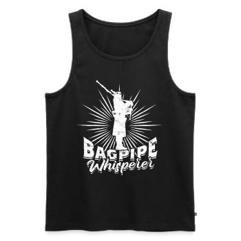 Dudelsack Sackpfeife Bagpipe Whisperer - Men's Premium Organic Tank Top - black - Front - Michal (187cm)