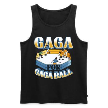 Gagaball Gaga Pour Gaga Ball Dodgeball - Débardeur bio Premium Homme - noir - Devant - AI Model Male 178 light (178cm)