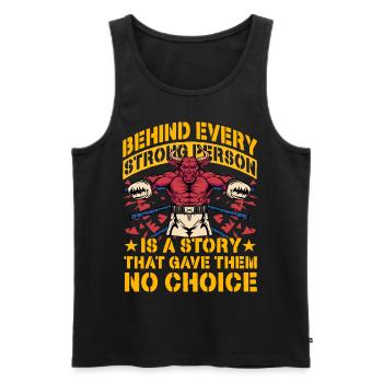Boxzitat Stolzer Spruch - Männer Premium Bio Tank Top - Schwarz - Vorne - AI Model Male 178 light (178cm)