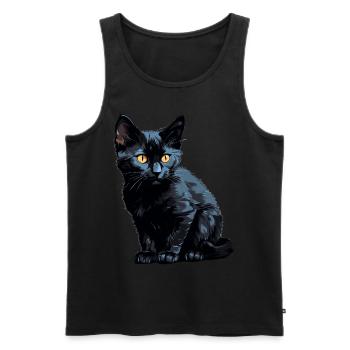 Bombay Cat Bombay Katze - Männer Premium Bio Tank Top - Schwarz - Vorne - AI Model Male 178 light (178cm)