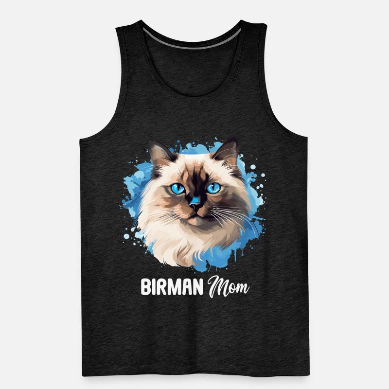 Birman Cat Birma Katze Männer Premium Bio Tank Top