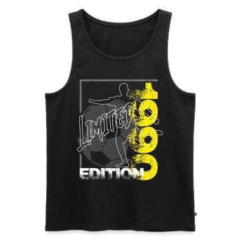 Limited Edition 1990 Limited Edition Fußball - Männer Premium Bio Tank Top - Schwarz - Vorne - Michal (187cm)