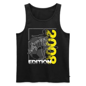 Limited Edition 2008 Limited Edition Fußball - Männer Premium Bio Tank Top - Schwarz - Vorne - Michal (187cm)