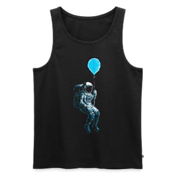 Ballon astronaute astronaute astronaute - Débardeur bio Premium Homme - noir - Devant - AI Model Male 178 light (178cm)