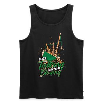 Bagpipes Bagpiper Bagpipe - Men's Premium Organic Tank Top - black - Front - Michal (187cm)