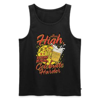 Dart Player Darter - Men's Premium Organic Tank Top - black - Front - Michal (187cm)