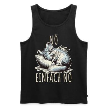 Nö einfach Nö Frecher Chinchilla Spruch - Débardeur bio Premium Homme - noir - Devant - Michal (187cm)