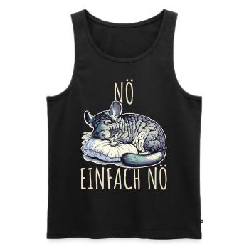Nö einfach Nö Frecher Chinchilla Spruch - Débardeur bio Premium Homme - noir - Devant - Michal (187cm)