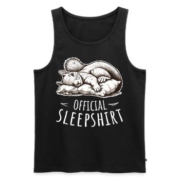 Official Sleepshirt Napping Sleeping Squirrel - Men's Premium Organic Tank Top - black - Front - Michal (187cm)