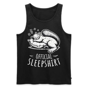 Official Sleepshirt Napping Sleeping Squirrel - Men's Premium Organic Tank Top - black - Front - Michal (187cm)