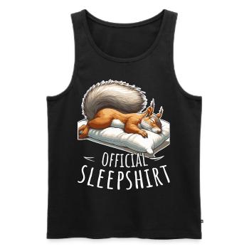 Official Sleepshirt Napping Sleeping Squirrel - Men's Premium Organic Tank Top - black - Front - Michal (187cm)