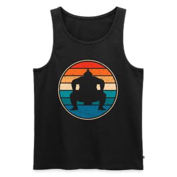 Sumo - Men's Premium Organic Tank Top - black - Front - AI Model Male 178 light (178cm)