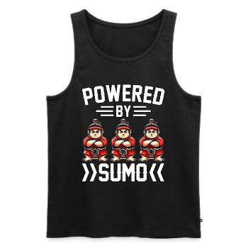 Propulsé par Sumo - Débardeur bio Premium Homme - noir - Devant - Michal (187cm)