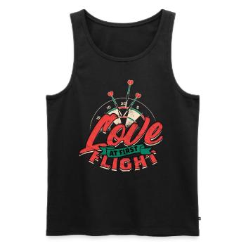 Dart Player Darter - Men's Premium Organic Tank Top - black - Front - Michal (187cm)