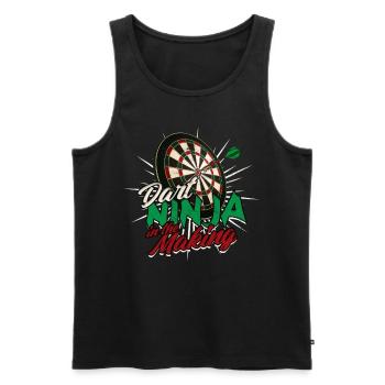Dart Player Darter - Men's Premium Organic Tank Top - black - Front - Michal (187cm)