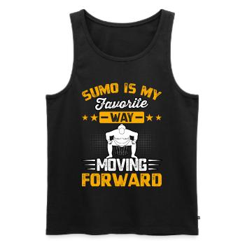 Sumo is my favorite way moving forward - Men's Premium Organic Tank Top - black - Front - AI Model Male 178 light (178cm)