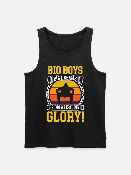 Big Boys Big Dreams Sumo Wrestling Glory - Men's Premium Organic Tank Top - black