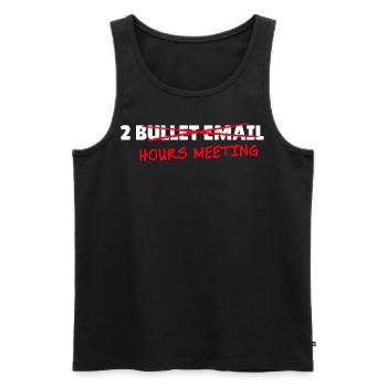 2 Hours Meeting Funny Work From Home Virtual Meeti - Männer Premium Bio Tank Top - Schwarz - Vorne - Michal (187cm)